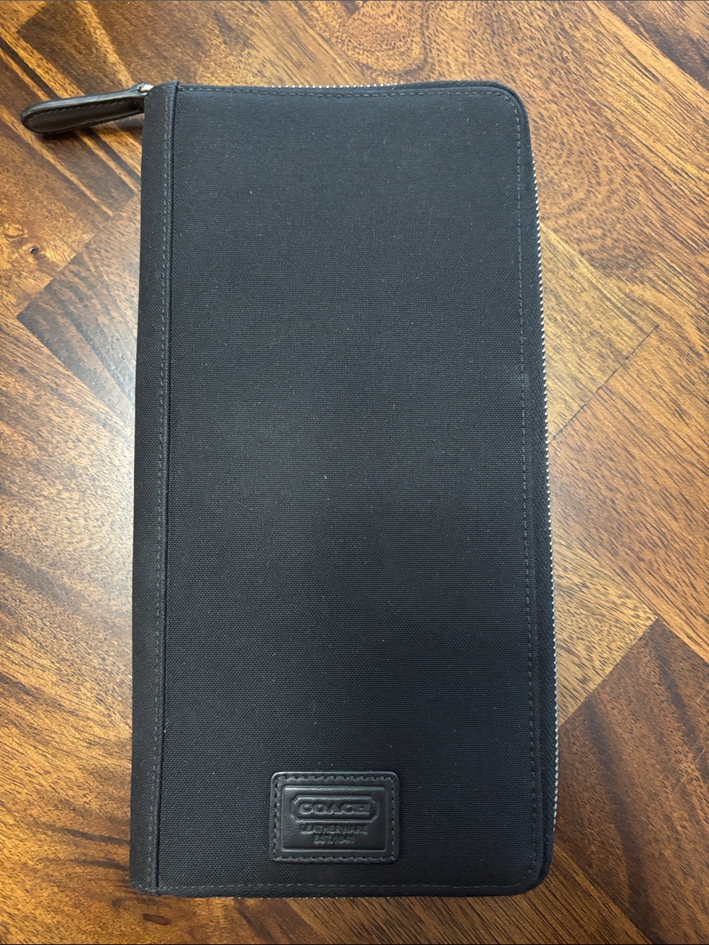 Coach Black Zip-Around Travel Organizer